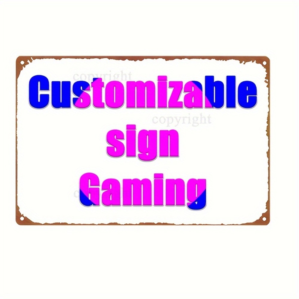 Retro Gaming Games - Pre-Drilled Customizable Retro Iron Sign Custom