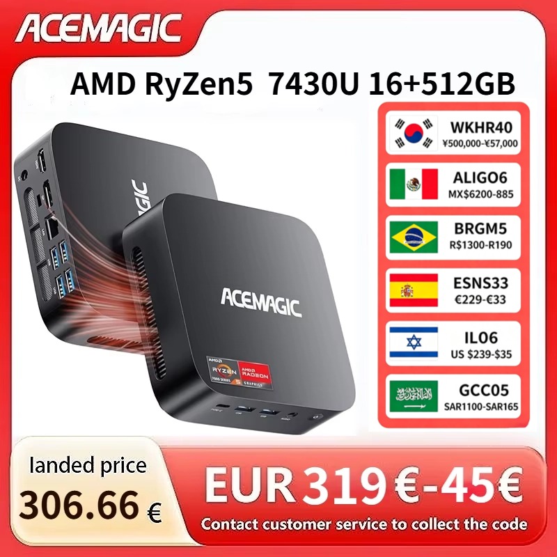 Amd Cpu Ryzen 7 - ACEMAGIC AMD Ryzen 5 7430U Mini