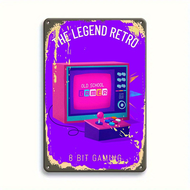 Retro Gaming Games - Retro 8 Bit Gaming Tin Sign