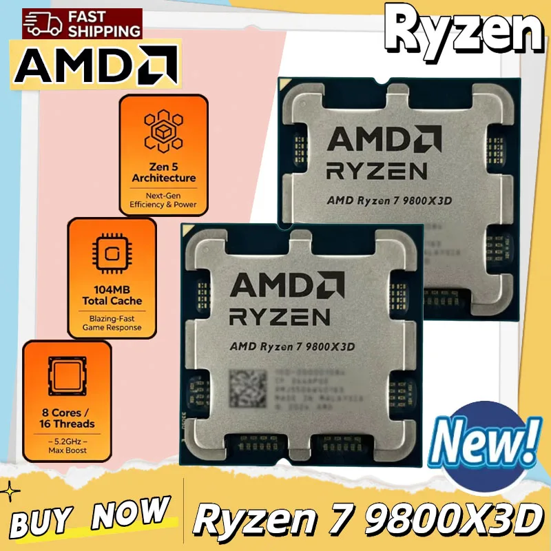 Amd Cpu Ryzen 7 - AMD Ryzen 7 9800X3D Game CPU