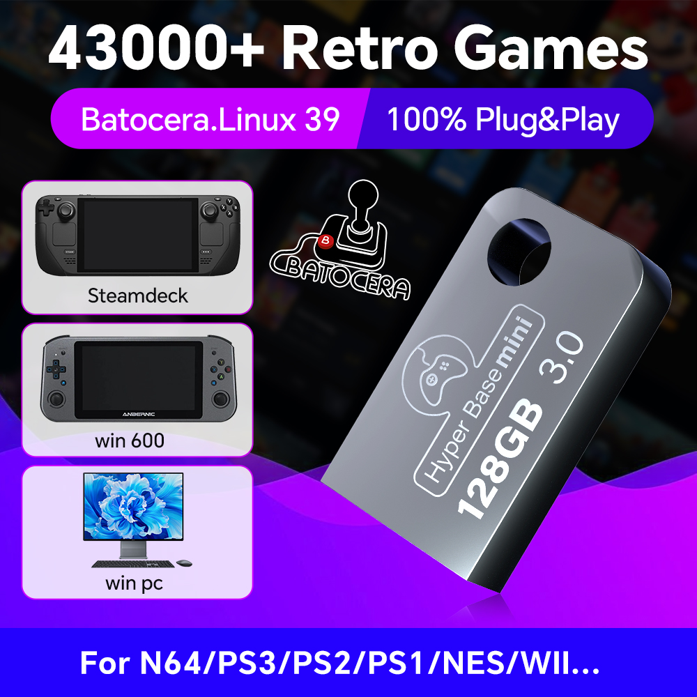 Retro Gaming Usb - Batocera 128G USB Flash Drive For