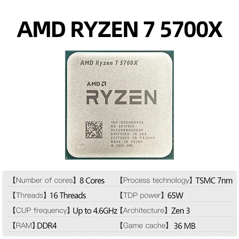 AMD Ryzen 7 5700X Unlocked Des - Amd Cpu Ryzen 7 评论和价格