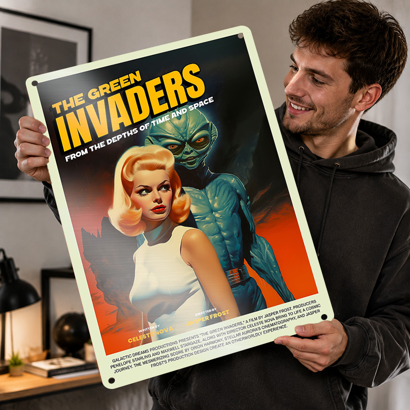 Space Invaders Textured Poster - Retro Gaming Lounge 评论和价格