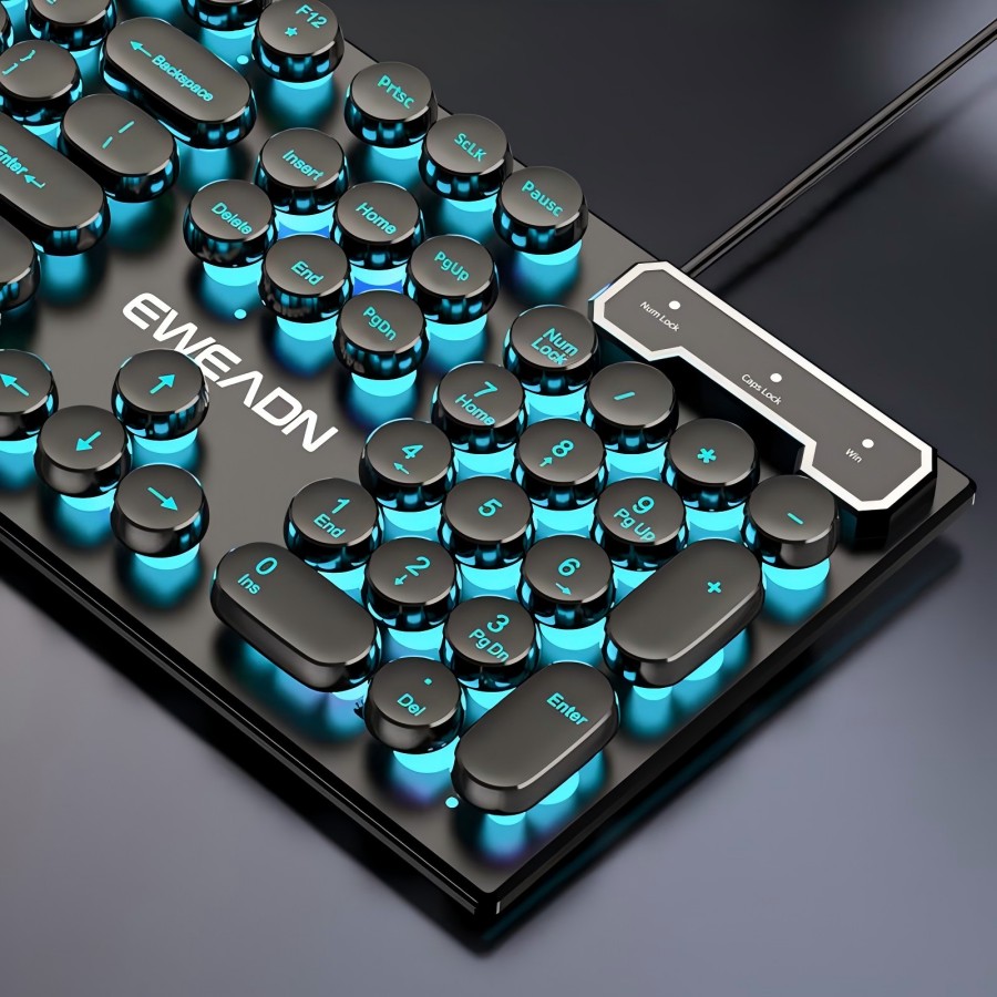 EWEADN Typewriter Gaming Keybo - Retro Gaming Usb 评论和价格