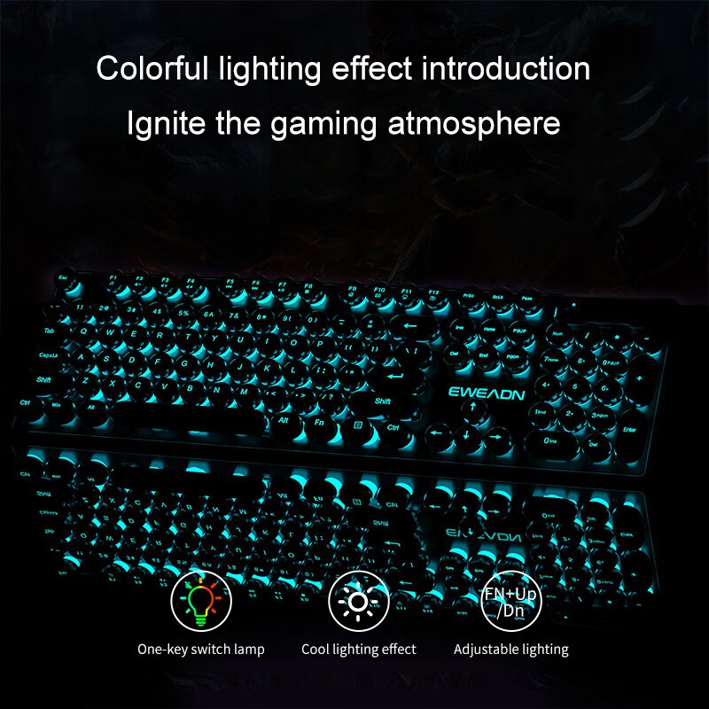 EWEADN Typewriter Gaming Keybo - Retro Gaming Usb 评论和价格