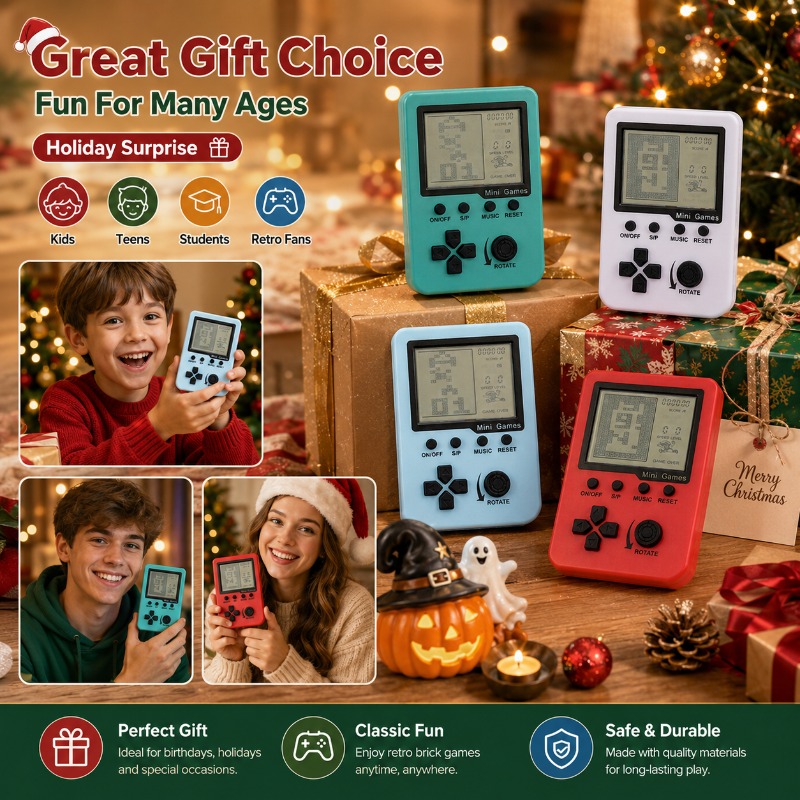 Portable Classic Tetris Mini G - Retro Gaming Device Handheld 评论和价格
