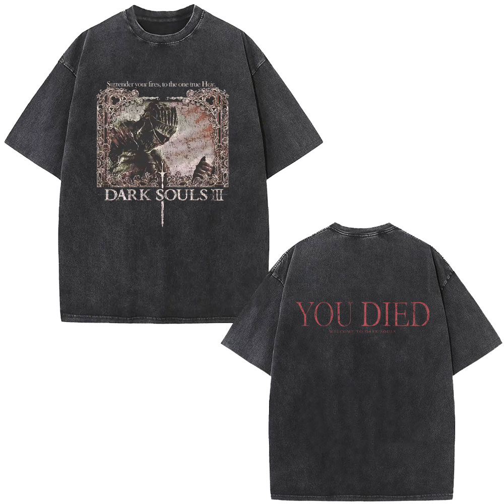Washed Vintage Game Dark Souls - Retro Gaming Aesthetic 评论和价格