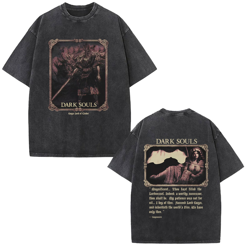 Washed Vintage Game Dark Souls - Retro Gaming Aesthetic 评论和价格