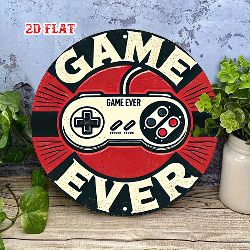 2D Flat 1pc Retro Gaming Round - Retro Gaming Games 评论和价格