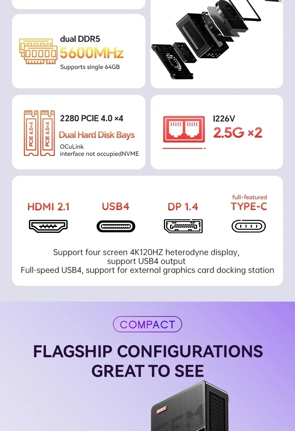 Aoostar GEM12 AMD Ryzen 7 8845 - Amd Cpu Ryzen 7 评论和价格